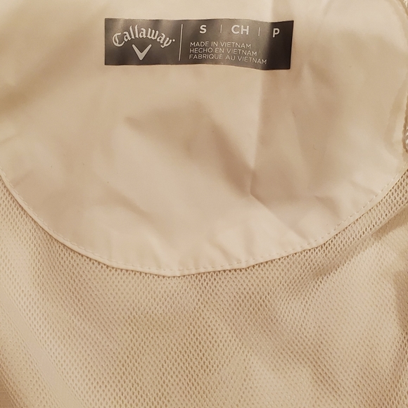 Callaway Women opti-repel White Lightweight Jacket,Wind Resistant, Size S - Picture 4 of 6